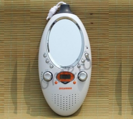 Omejo Bathroom Spy Radio With Mirror Hidden HD Bathroom Spy Camera Motion Detection DVR 16GB