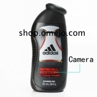 720P Bathroom Spy Camera DVR 32GB Adidas Men Shower Gel Camera with Motion Detection Remote Control