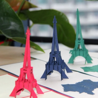 Eiffel tower 3D pop up card