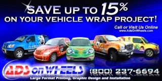 Save up to 15% on Vehicle Wraps Project!