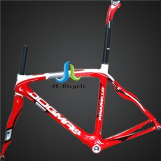 Pinarello Dogma 2 Road Bike Carbon Fiber Integrated Frame+fork+seatpost+headset+clamp(bright Red)