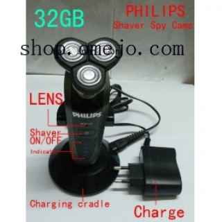 32GB HD 720P Spy Shaver Hidden Camera Remote Control ON/OFF And Record 1280x720 DVR(Philips Waterproof Technology)