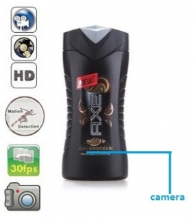 32GB Axe Shampoo Bottle Camera Remote Control On/Off And Motion Detection Record