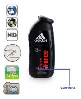 Adidas Shampoo Bottle Camera Remote Control On/off And Motion Detection Record Built In Memory 32gb