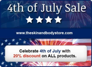 July 4th SALE â€“ 20% OFF On ALL Skin Care Products At Theskinandbodystore.com
