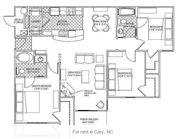 Apartment for rent in Cary. Pet OK!