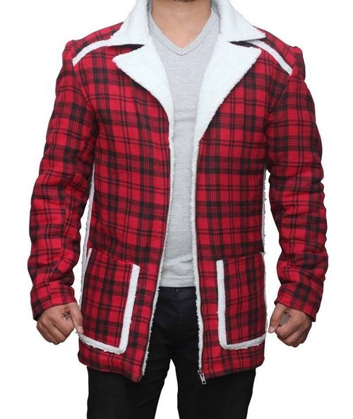  Deadpool Ryan Reynolds Red Shearling Jacket