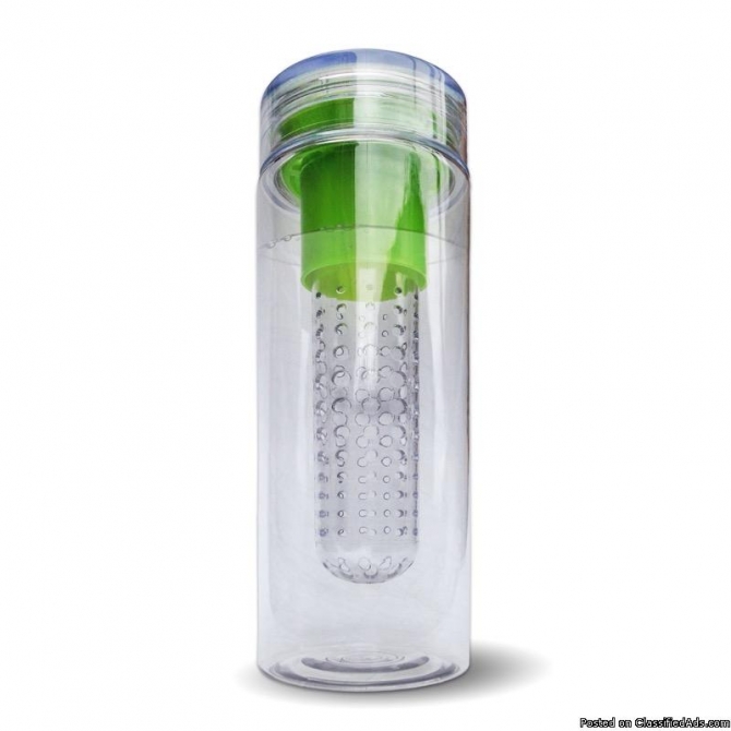 HUGE SALE TODAY - Infuser Water Bottle 28 ounce - Made with TRITAN Copolyester - PLUS Recipe eBOOK DOWNLOAD - Twist Cap Style Drinking Cup Water Bottle Infusers