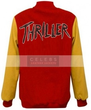 Michael Jackson Thriller M Red Yellow Leather Jacket