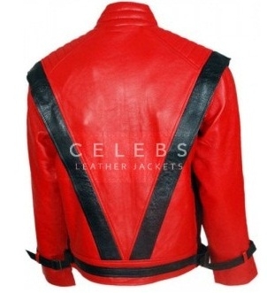 Michael Jackson Thriller M Red Yellow Leather Jacket
