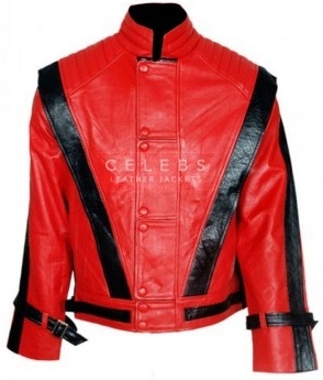 Michael Jackson Thriller M Red Yellow Leather Jacket