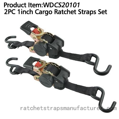 Wdcs20101 2pc 1inch Cargo Ratchet Straps
