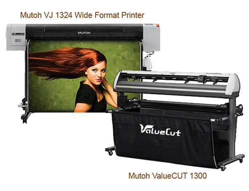 Mutoh ValueJET 1324 Large Format Color Printer  ValueCUT 1300 Package ArizaPrint