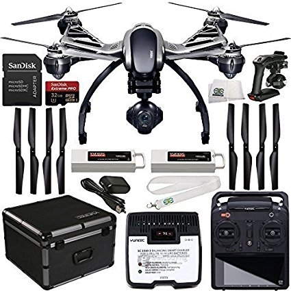 Typhoon Q500 4K Quadcopter with 4K UHD, 1080P 120FPS HD  12.4MP CGO3 No Distorsion Lens,  3-Axis Gimbal and ST10 Large Touch Screen Display 5.5 inches  16GB microSD by Yuneec