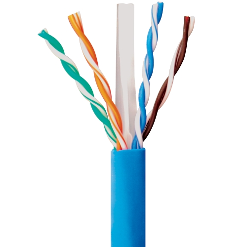 1000ft Cat6 Plenum Bare Copper Ethernet Networking Cable Utp 23awg 550mhz Blue