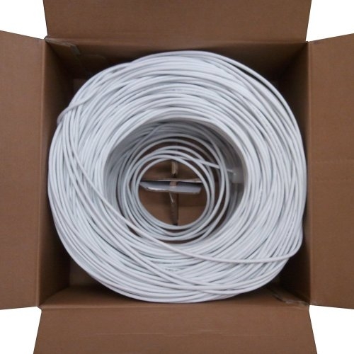 1000ft Cat5e Plenum Ethernet Networking Cable 24awg Utp 350mhz White