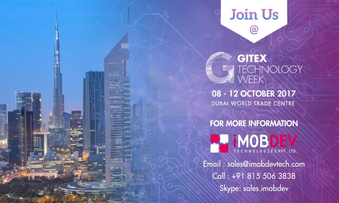 Meet iMOBDEV at Gitex Technology Week 2017, Dubai, UAE