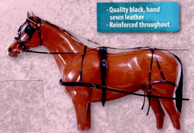 Beautiful Black Driving Harness - Fits Horses 14-15 Hands