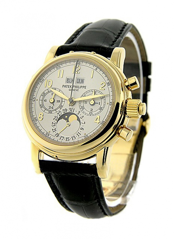 Patek Philippe Watches - Yellow Gold on Strap with White Dial - Essential-Watches