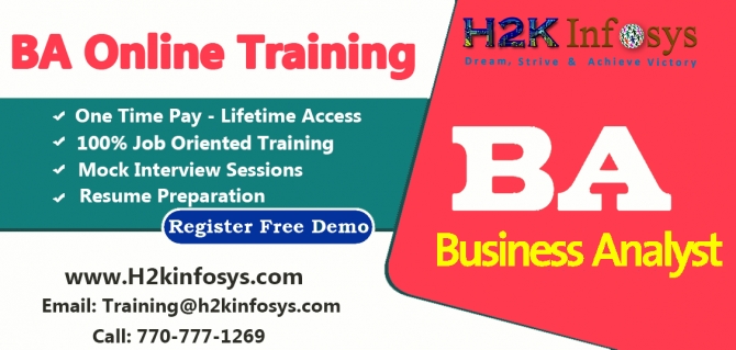 BA Online course  FREE Project Management Training by H2K Infosys.