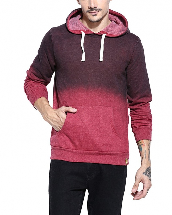 Campus Sutra Men Plain Hoodie