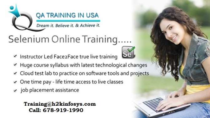 Selenium Training for entry level professionals by QA Training in USA.