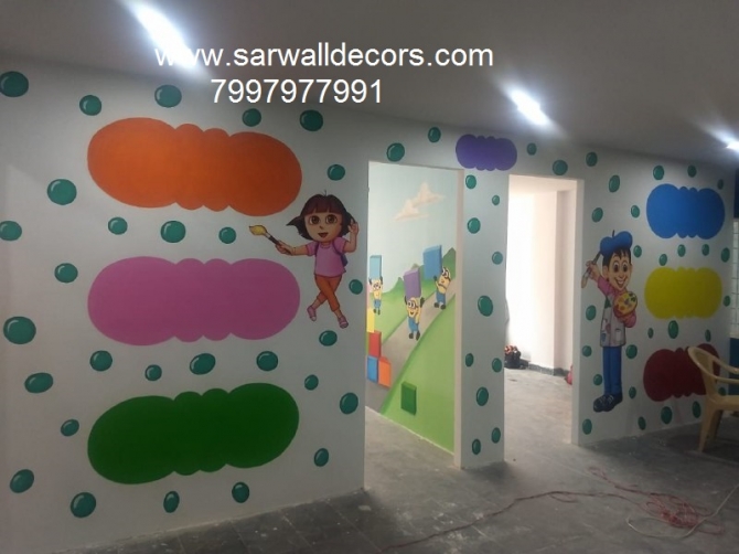 school wall Art work painting in Hyderabad