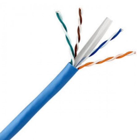 Pure Copper Cat6 Plenum 550MHZ ETL Listed Network Cable Blue