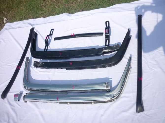 Mercedes Benz W107 Stainless Steel Bumpers