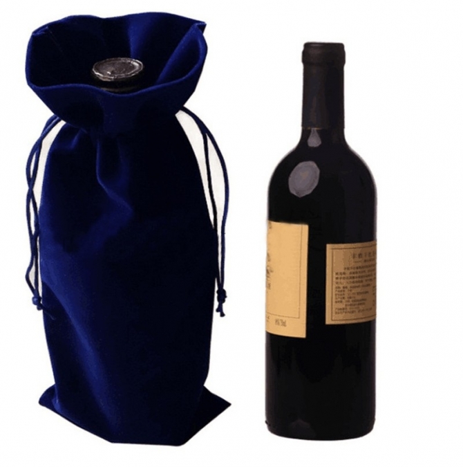 Cotton Bottle Bag, Wine Bottle Packing Bag, Velvet Bottle Bag, Promotional Bags