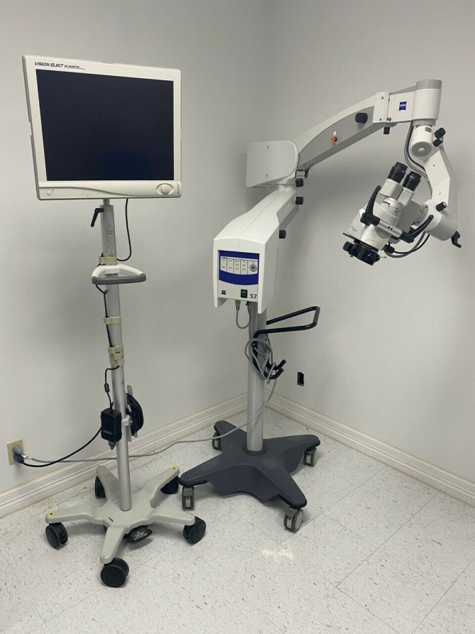 Zeiss Opmi Movena ENT Surgical Microscope, S7 Stand, Video, Monitor Included 