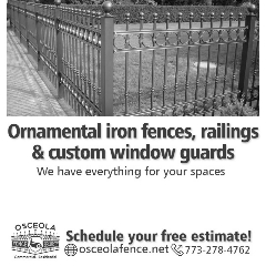 We specialize in ornamental iron fences | Osceola Fence Company