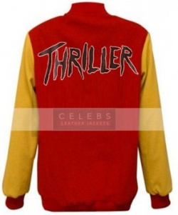 Michael Jackson Thriller M Red Yellow Leather Jacket