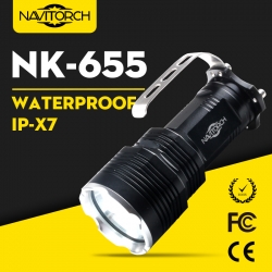 Ultra Bright Xm-L T6 LED Waterproof Rechargeable Aluminum Flashlight NK-655