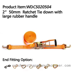 WDCS020504 2â€ 50mm Ratchet Tie down with large rubber handle