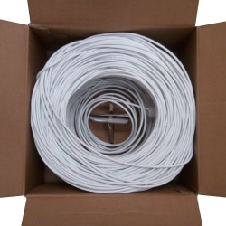 1000ft Cat5E Plenum Ethernet Networking Cable 24Awg UTP 350Mhz White