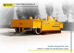 High Temperature Steel Ladle Transfer Car  Battery Powered Cart Low Noise