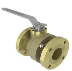 Brass 2 Piece Side Entry Floating Ball Valve, 12 to 10IN