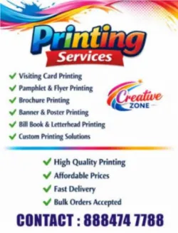 Visiting Card | Letter Head | Flyers | Contact Creative Zone for Printing Needs | 438
