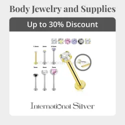 Wholesale Titanium Labret with Threadless Push Pin